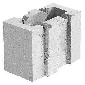 Керамзитобетонный блок стеновой (130х250х200)